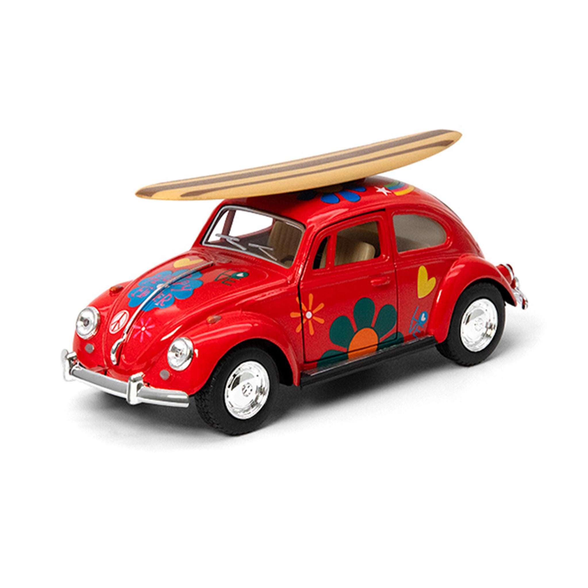 1967 Volkswagen Beetle w/Surfboard Car Display - 12pcs