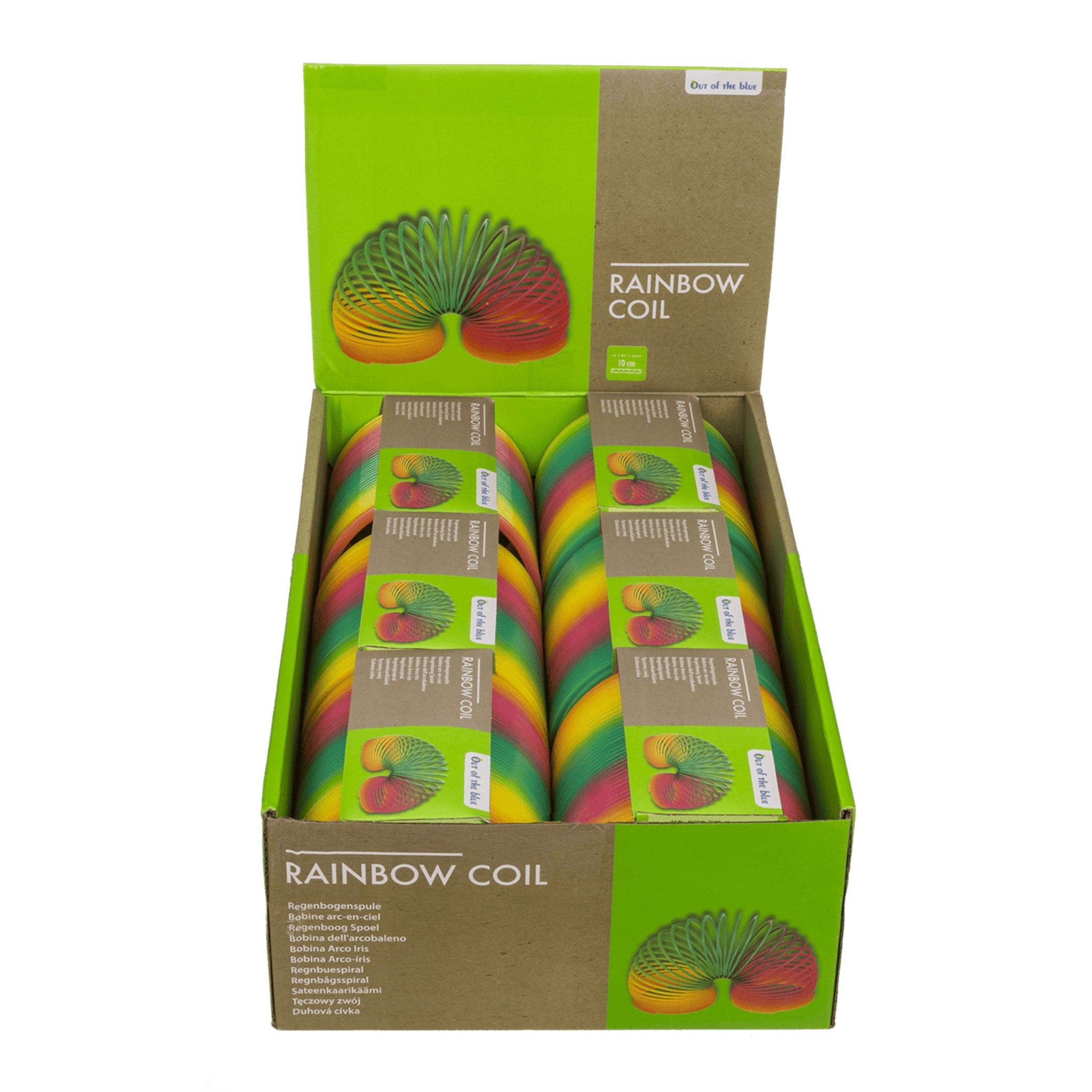 Rainbow Slinky Coil Display - 6pcs