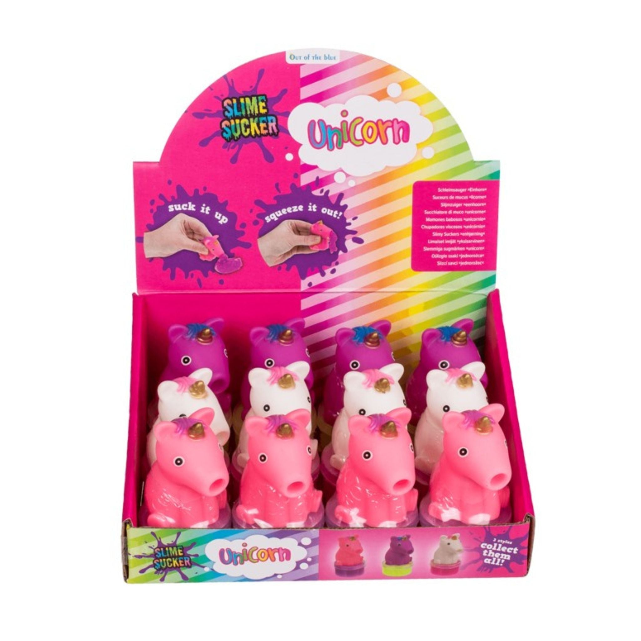 Unicorn Slime Sucker Display - 12pcs