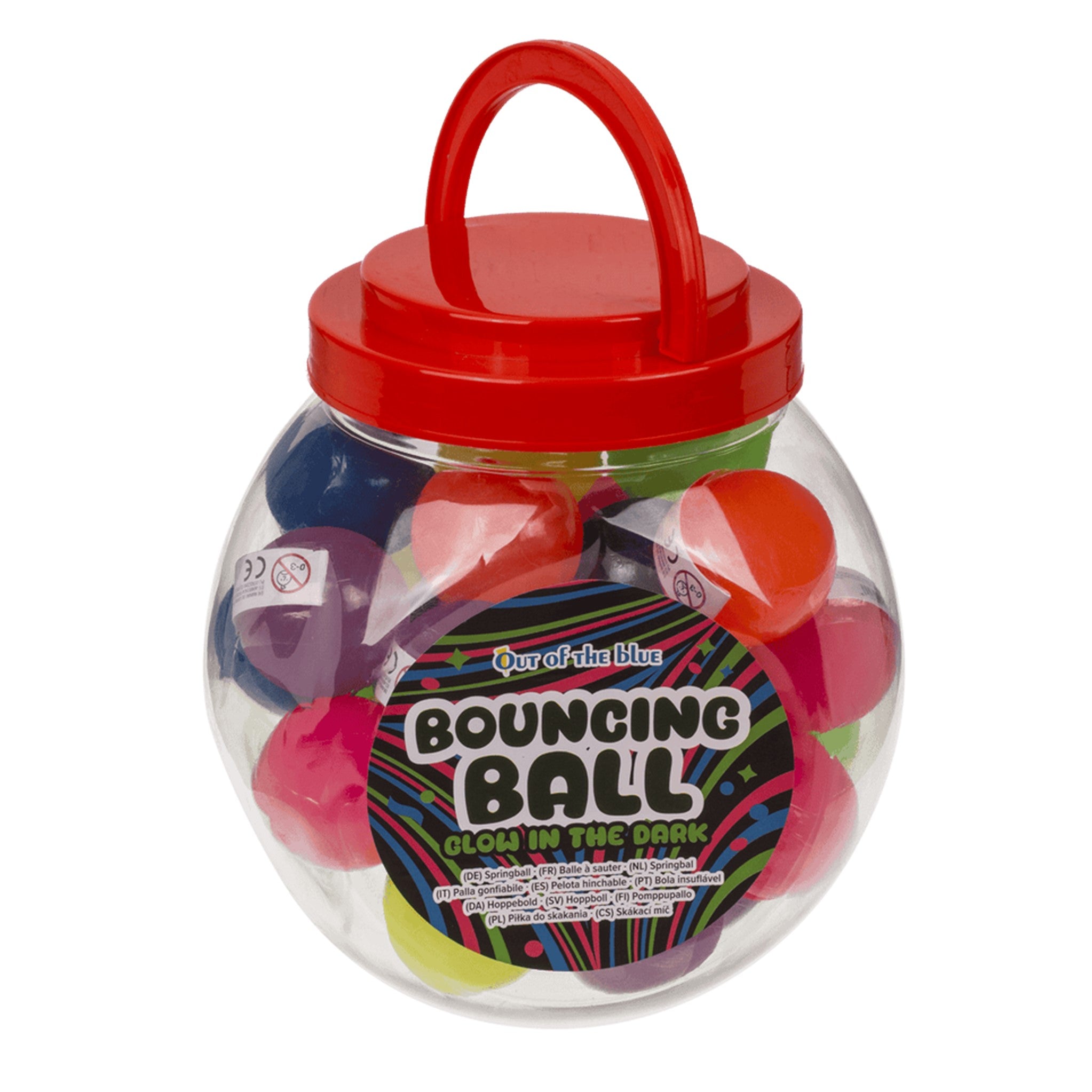 Bouncing Ball Glow in the Dark Display - 30pcs