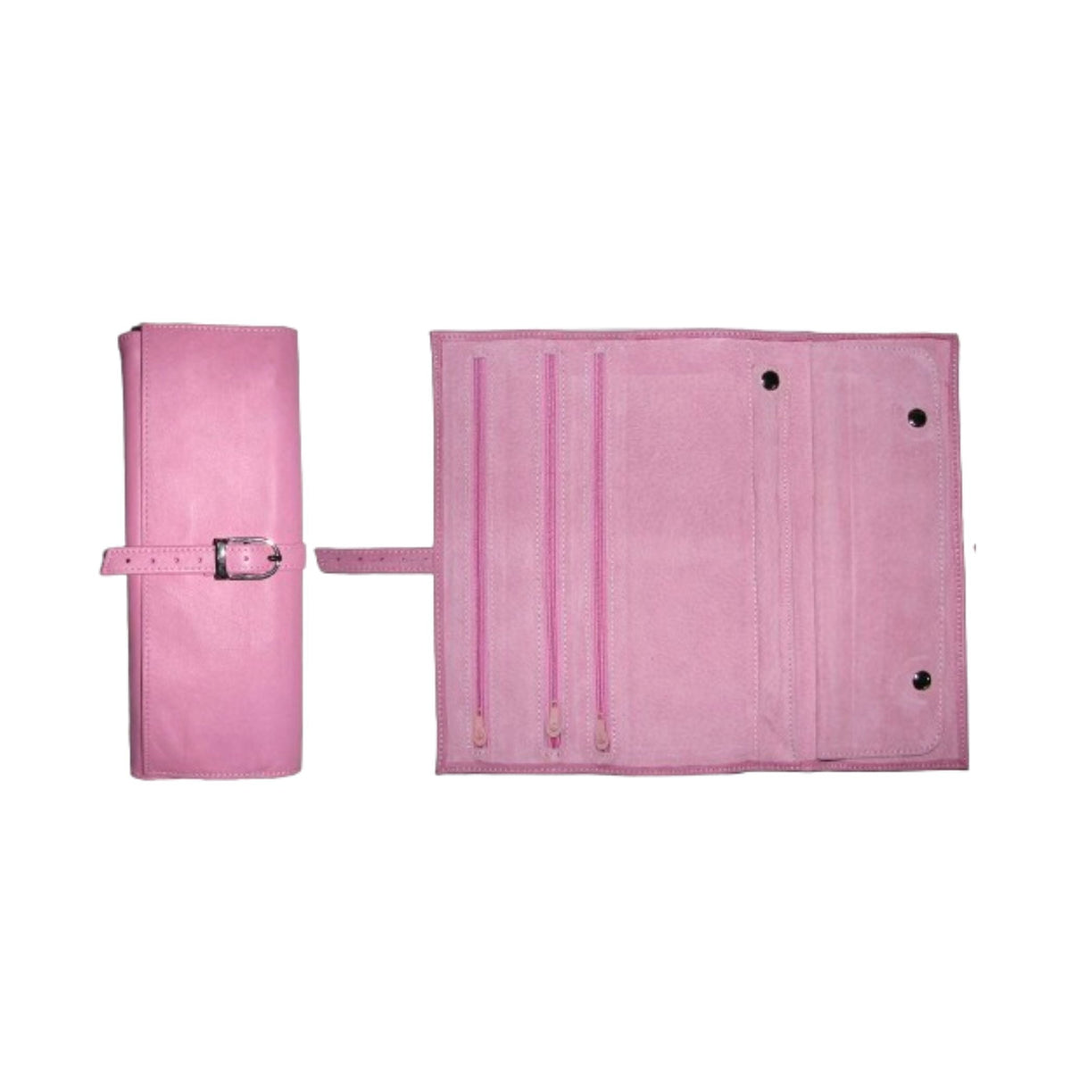 Jewellery Roll - Light Pink - Genuine Leather – MelricINT