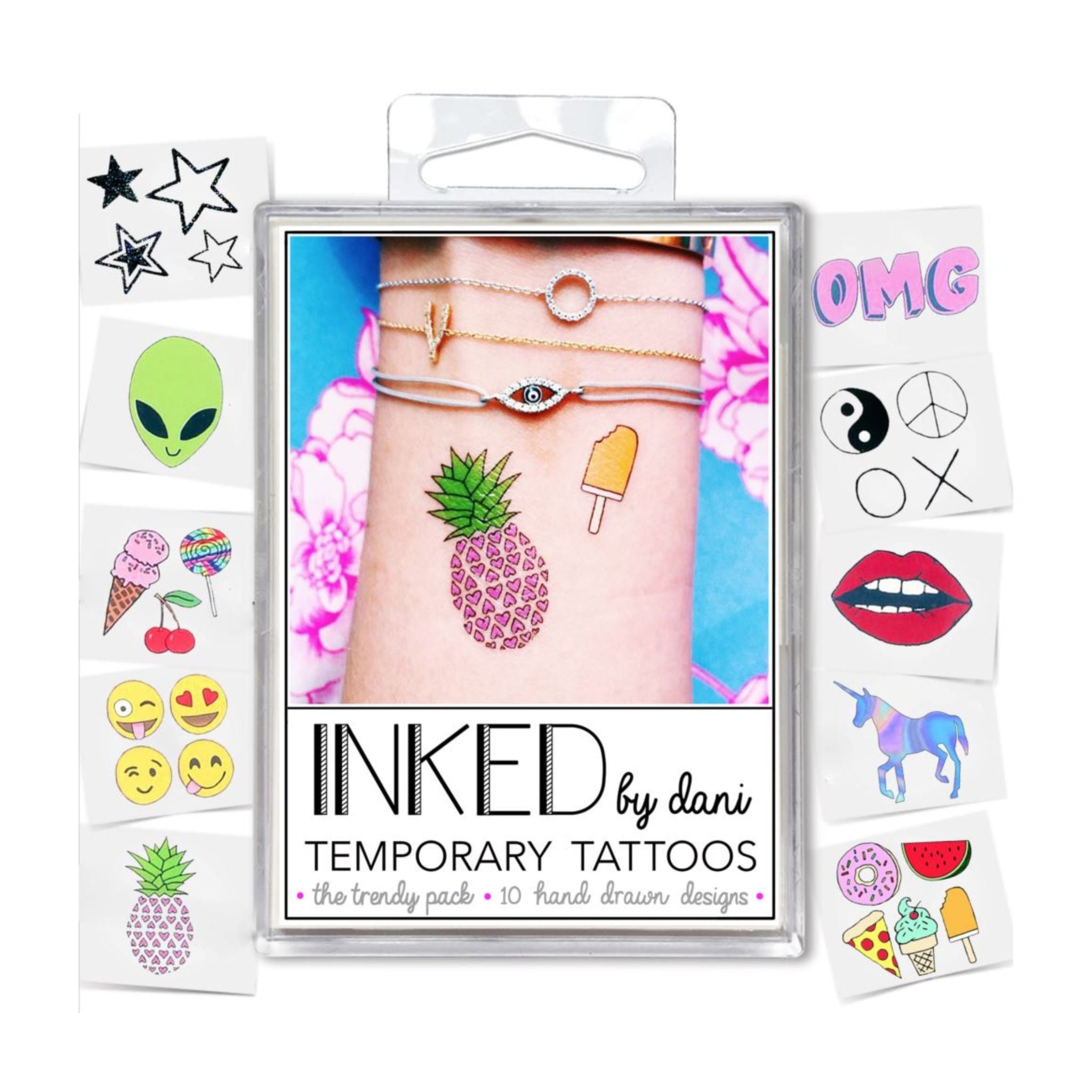 Inked Temporary Tattoos - Trendy Pack