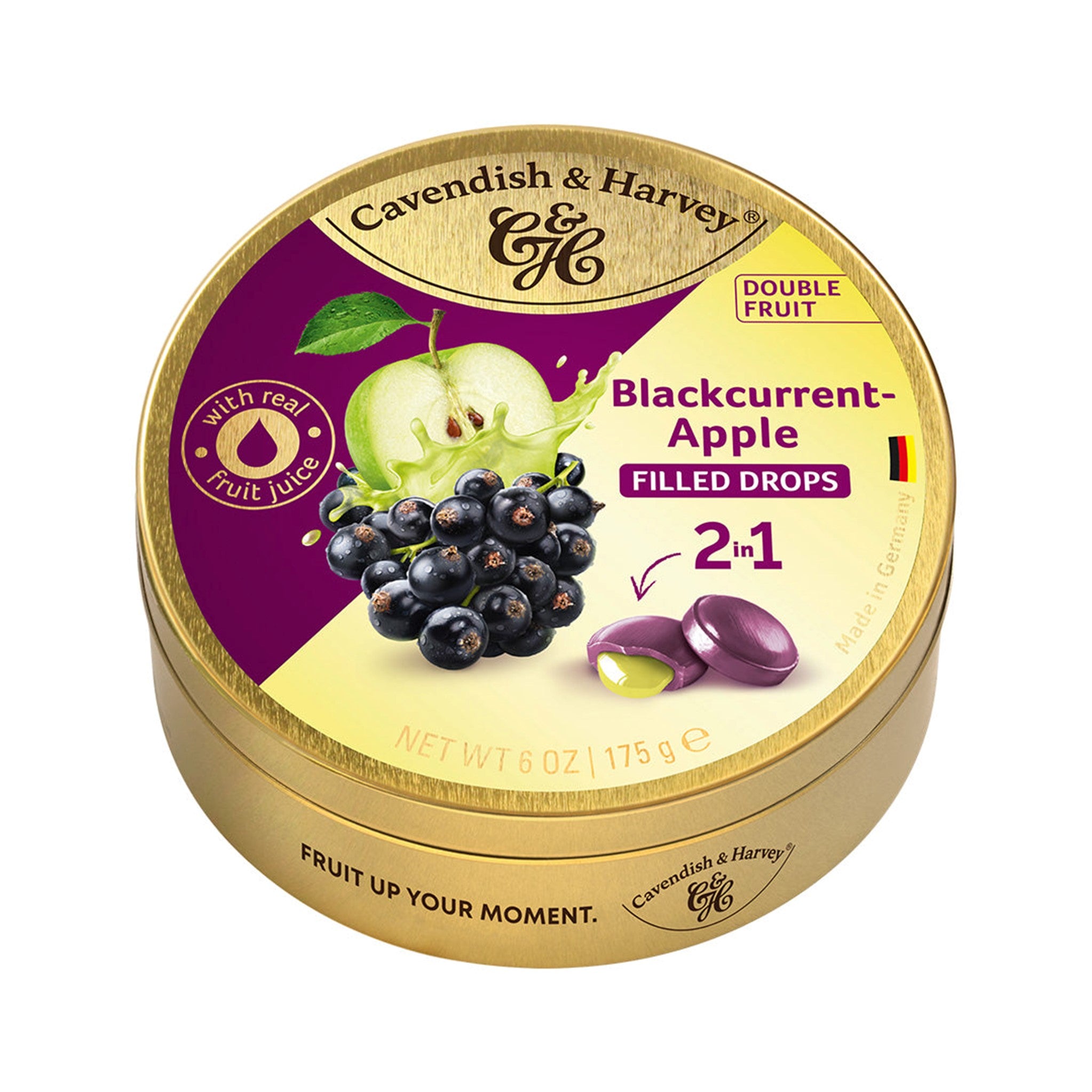 Cavendish & Harvey Duo Fruit B/C Apple Filled 175g