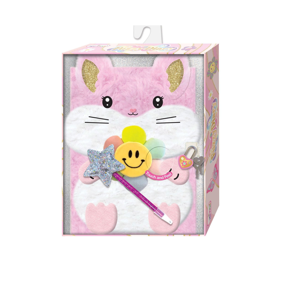 Fuzzy Diary with Lock & Keys Chipmunk – MelricINT