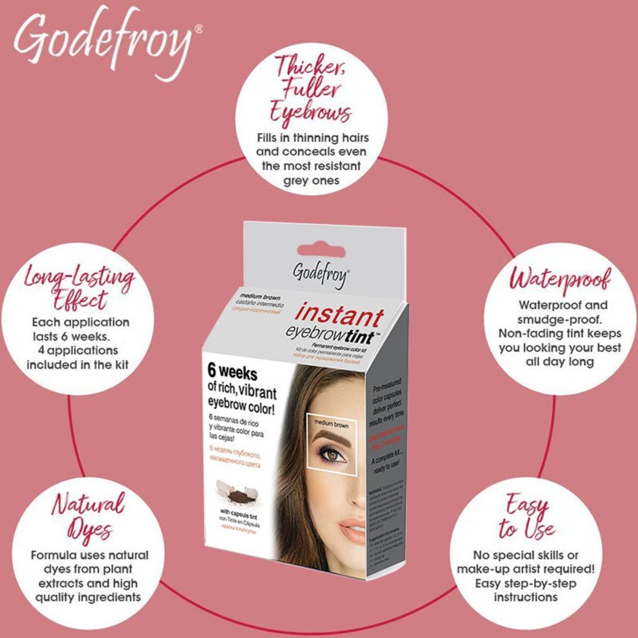 Godefroy Instant Eyebrow Tint - Light Brown
