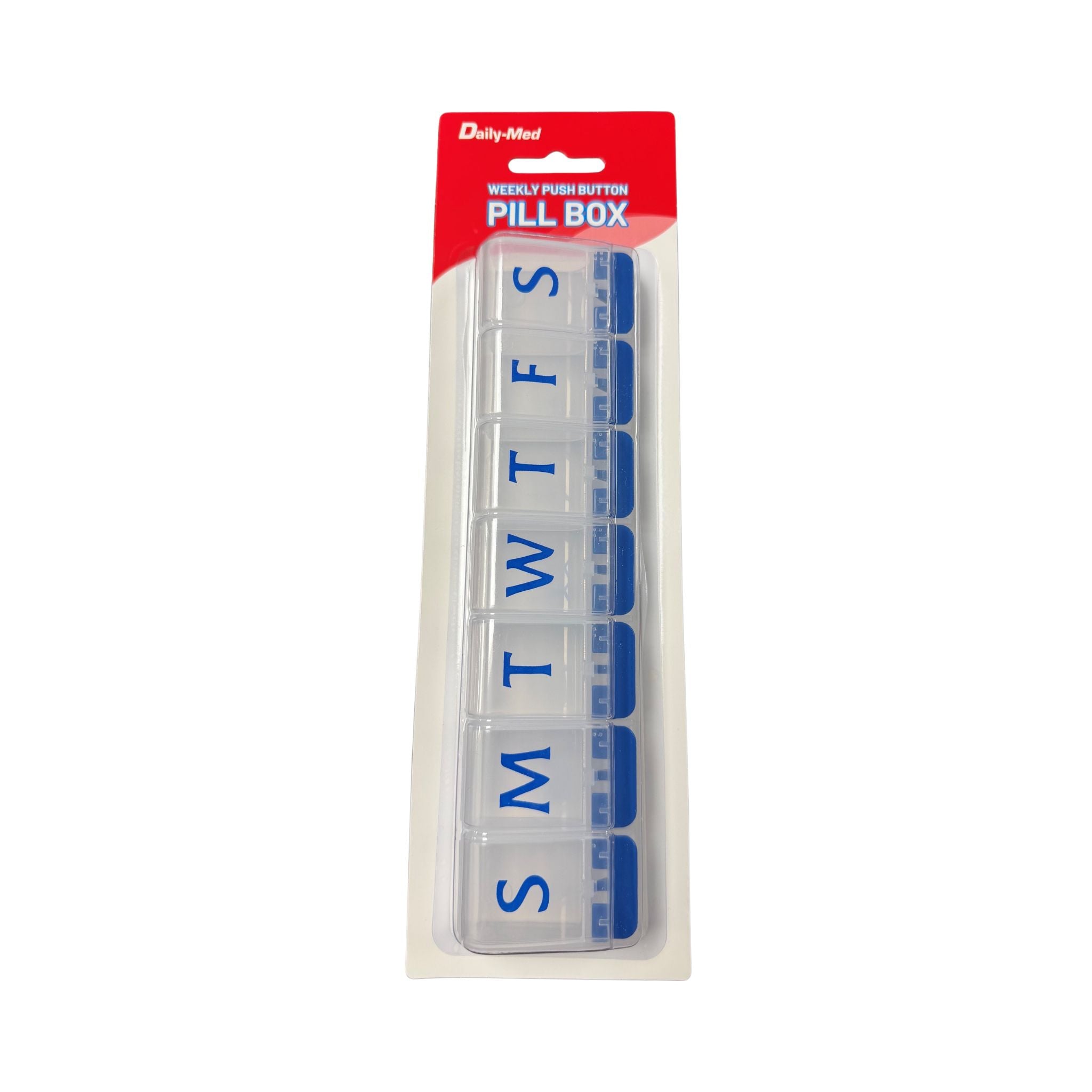 Daily-Med Large 7 Day Push Button Pill Box