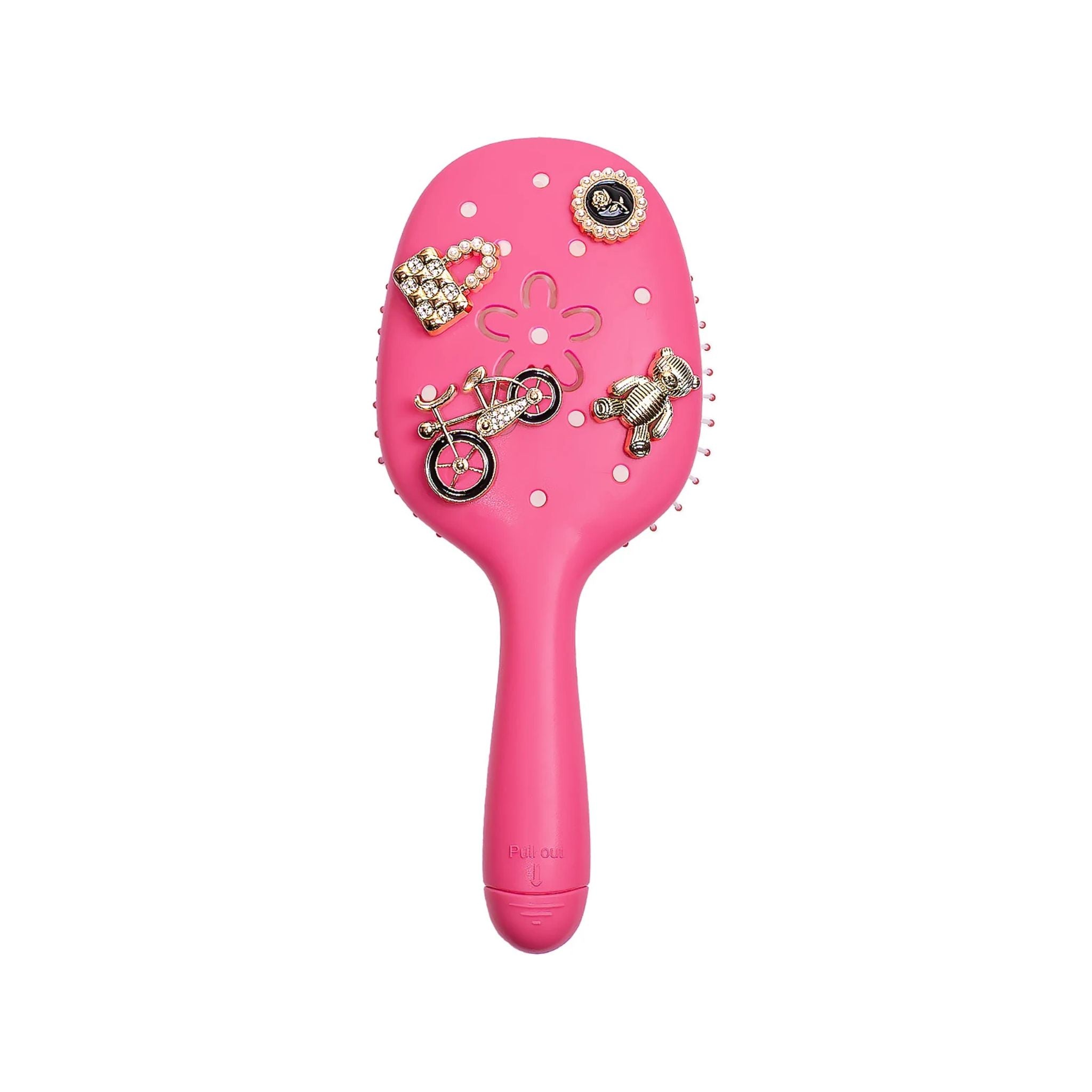 Cala Bristle Blitz Charm Hair Brush - Hot Pink