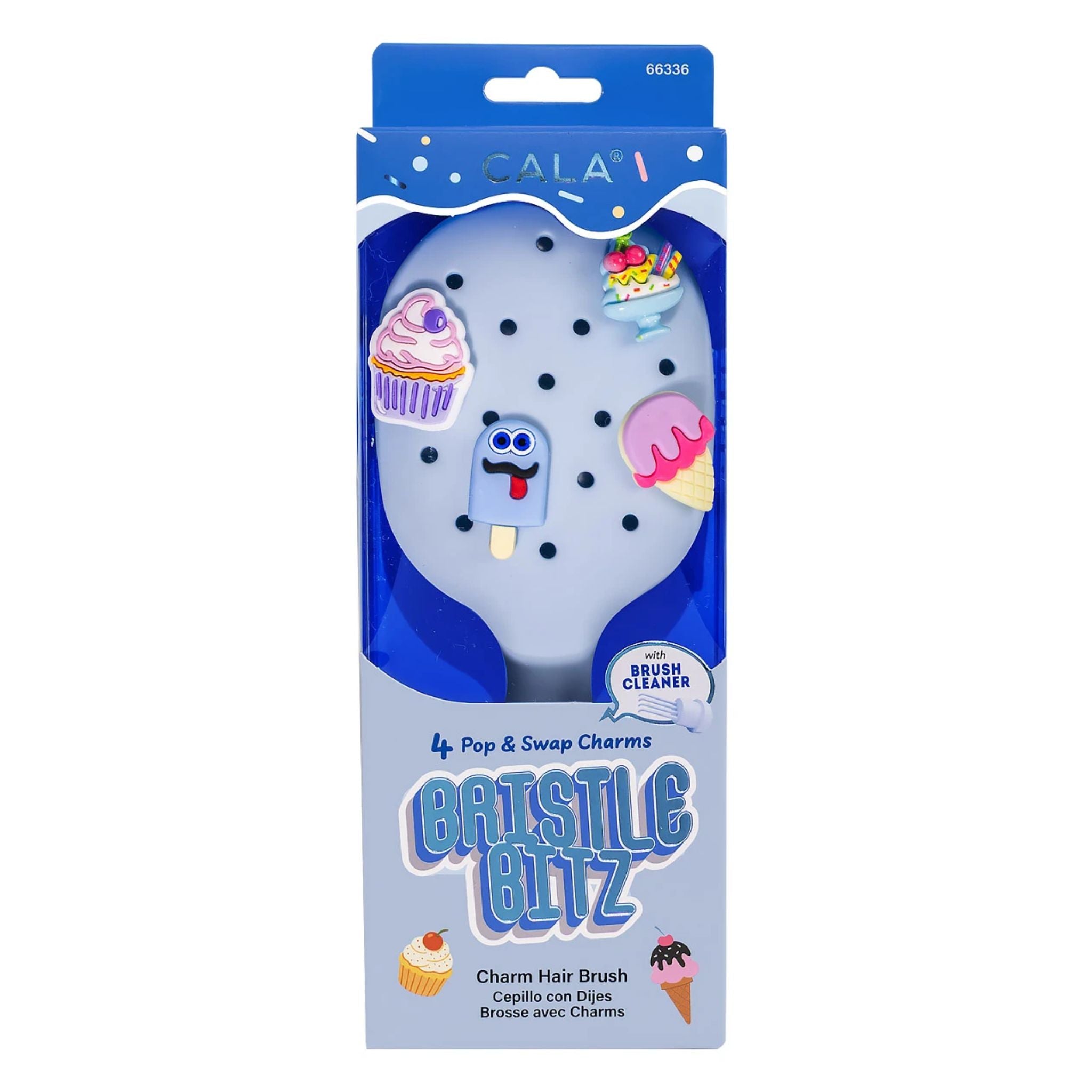 Cala Bristle Blitz Charm Hair Brush - Blue