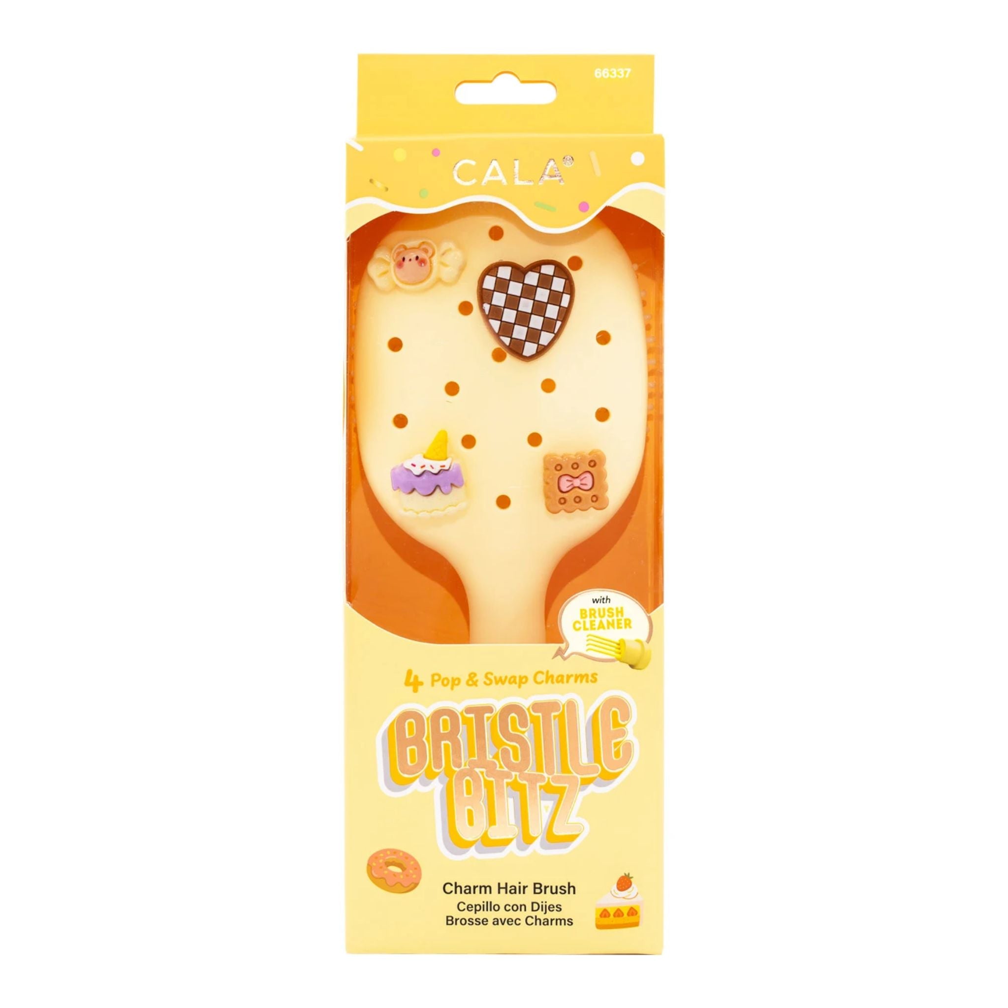 Cala Bristle Blitz Charm Hair Brush - Light Yellow