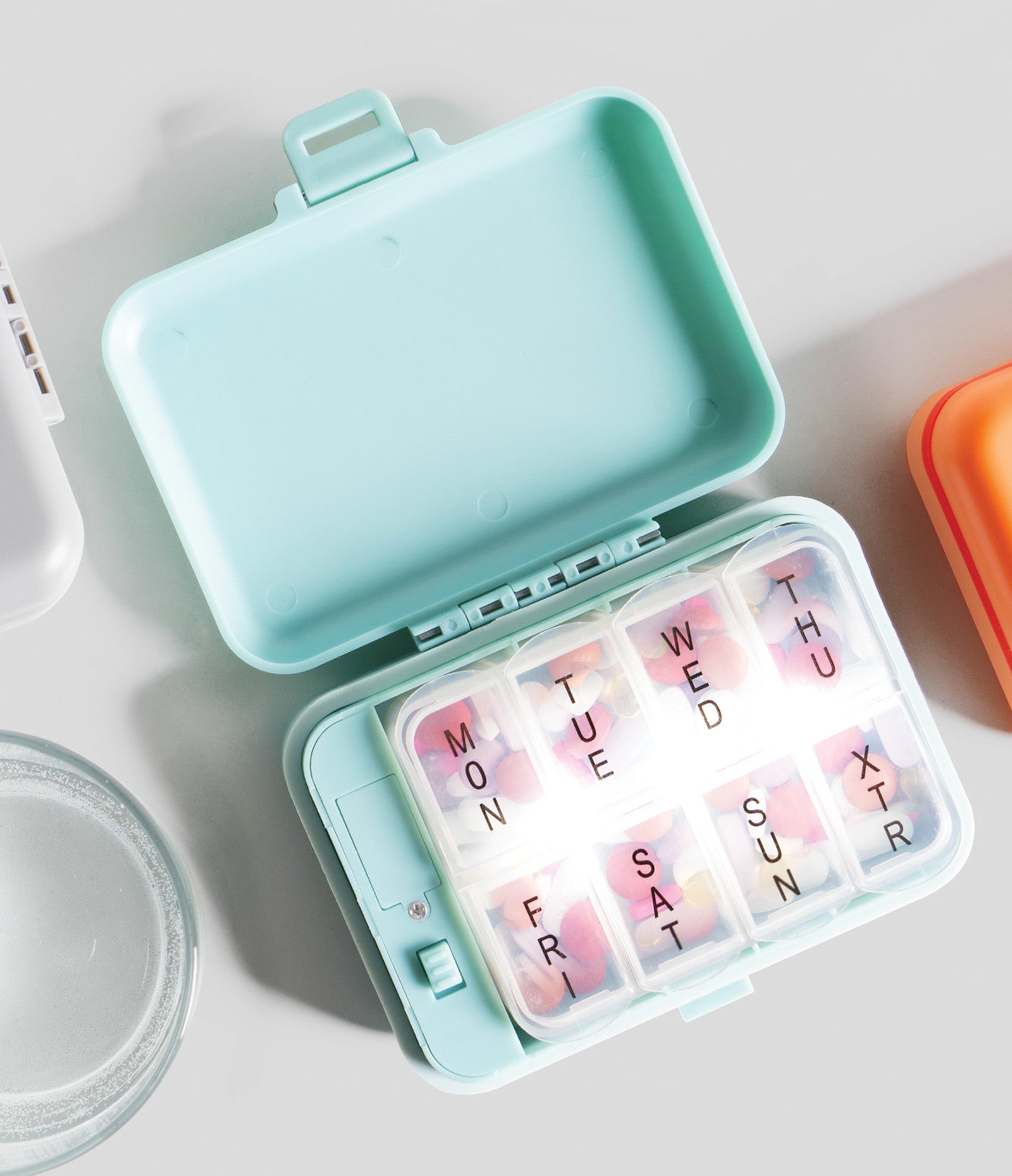Wellness Keeper Light Up Pill and Vitamin Case Disp - 12pcs