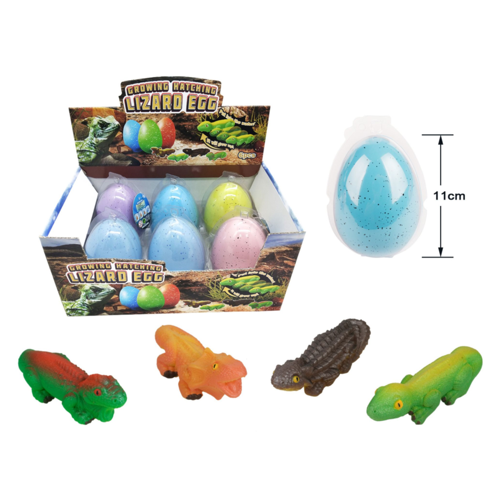 Growing Jumbo Lizard Egg Display - 12pcs