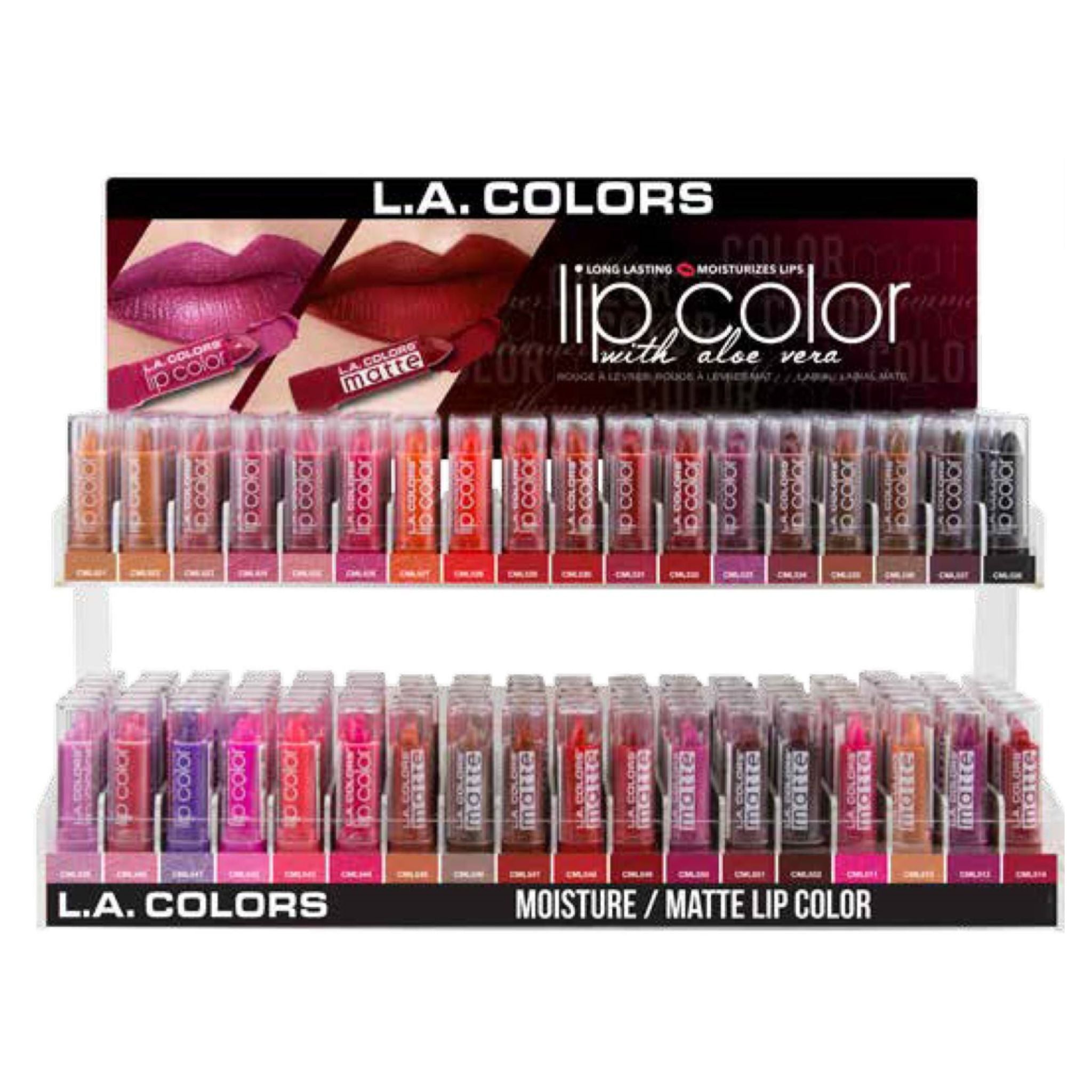 LA Colors - Moisture/Matt Lipstick Display - 432pcs